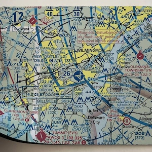 Tapete de rato personalizado para piloto de aviação, mapa seccional VFR, presente para piloto