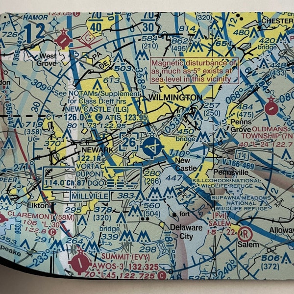 Custom Aviation Pilot Mouse Pad VFR Sectional Map Pilot Gift
