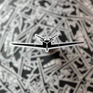 Beechcraft Bonanza 35 V-Tail Front View No Tip Tanks Sticker