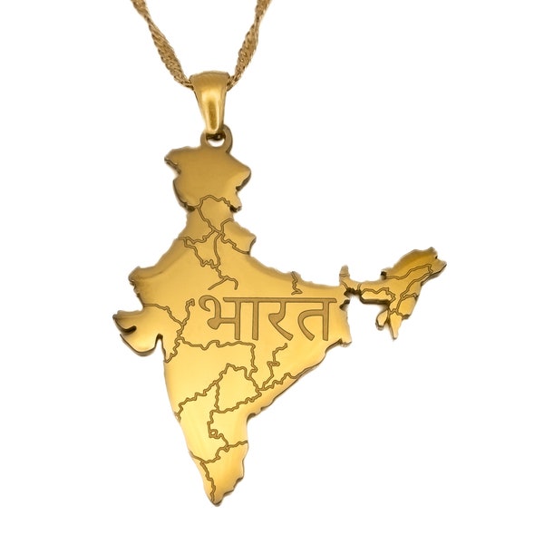 India Map Necklace