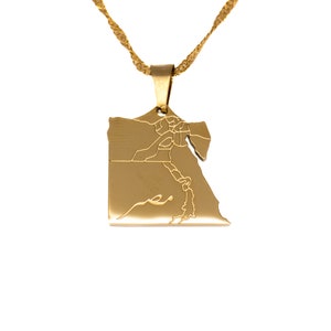 Egypt Map Necklace