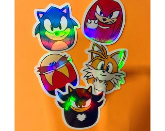 Hedgehog Video Game Squish-Style Stickers