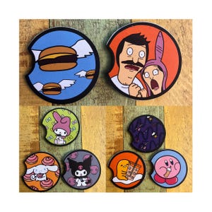 Anime, Cartoon, Video Game Car Coasters (Fits Most Cupholders)