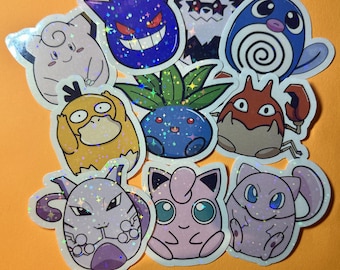 Poke Squish-style Anime Stickers