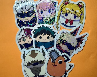 Assorted Anime Squish-Style Stickers