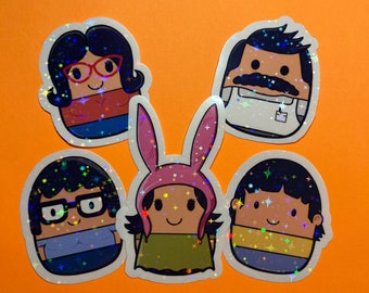 Burger Family Squish-Style Stickers