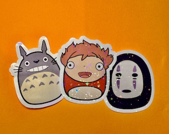 Anime Movie Squish-Style Stickers