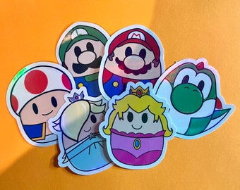 Retro Video Game Squish-Style Stickers