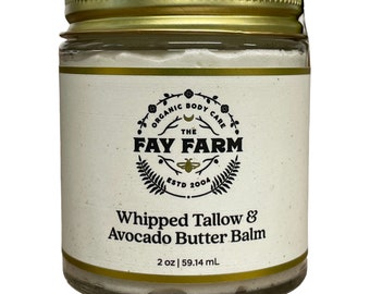 Organic Whipped Tallow & Avocado Butter Balm (Herb Infused) - 2 oz.