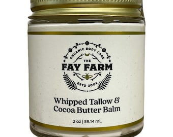 Organic Whipped Tallow & Cocoa Butter Balm (Herb Infused) - 2 oz.