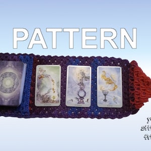 PATTERN Dragon Scale Tarot Spread Case Crochet Pattern | Cards Crocodile Stitch Picture Tutorial Handmade PDF Pouch Bag Holder Mat