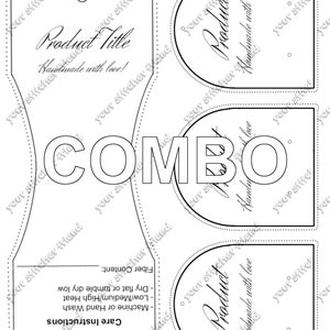COMBO EDITABLE Product Display Labels and Cards | Seller Tool Label Tag Card Handmade Print and Cut PDF Customizable