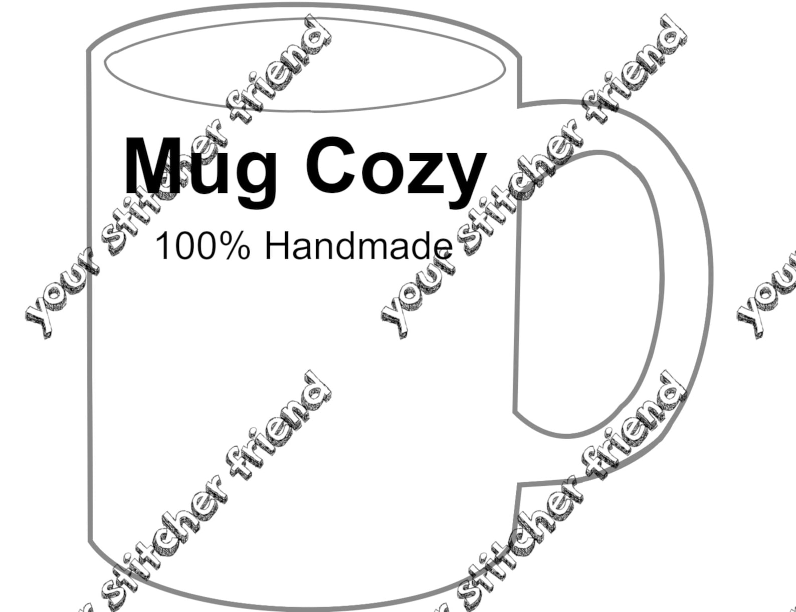 PRINTABLE Coffee Mug Cozy Inserts Product Label for Sellers - Etsy