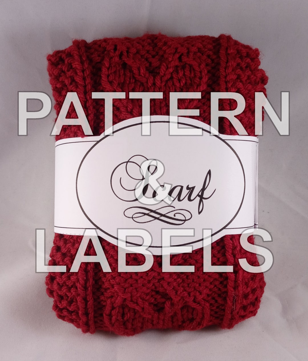 COMBO Valentine's Day Scarf Pattern and Product Labels - Etsy
