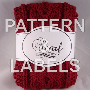 COMBO Valentine&#39;s Day Scarf Pattern and Product Labels