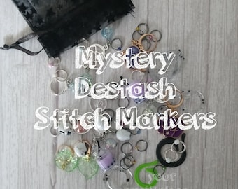 STITCH MARKERS Mystery Box Destash Stitch Markers | Knitting Crochet Sewing Supply DIY Craft Grab Bag