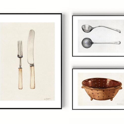 Set of 3 Printable Kitchen Wall Art Kitchen Art Poster Etsy