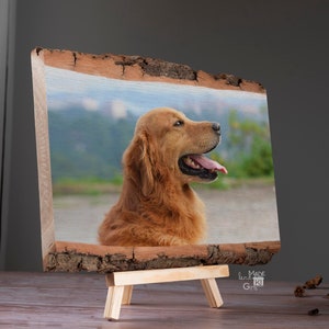 Pet Memorial Gift Personalised Dog Portrait Gifts For Him  Custom Pet Portrait Gift For Men Wood photo Dog boyfriend father day gifts