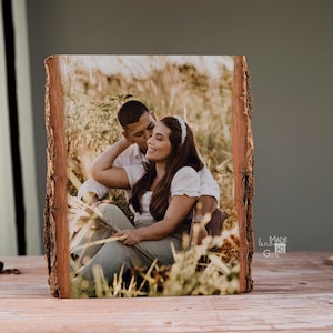 Daughter Birthday Gift Picture on Wood Custom Gift for Her Wood Picture Anniversary Gift Wooden Photo Print Portrait Frame father gifts