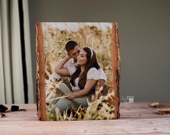Daughter Birthday Gift Picture on Wood Custom Gift for Her Wood Picture Anniversary Gift Wooden Photo Print Portrait Frame gift for mom