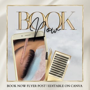 Editable Book Now Flyer, DIY Appointments Available Template, Premade Flyer Template, Hair, Lashes, Make up, Nails, Stylist, Canva Template