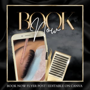 Editable Book Now Flyer, DIY Appointments Available Template, Premade Flyer Template, Hair, Lashes, Make up, Nails, Stylist, Canva Template
