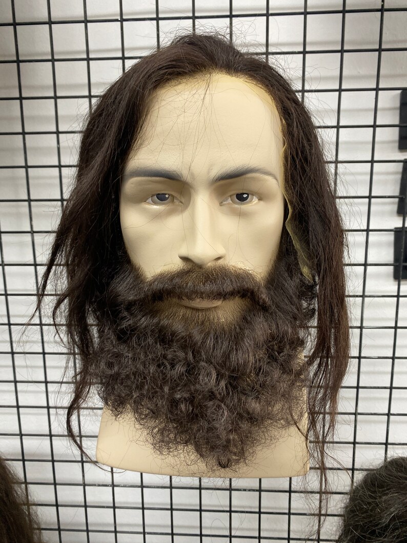 Set of Wig Fake Beard and Fake Mustache Etsy