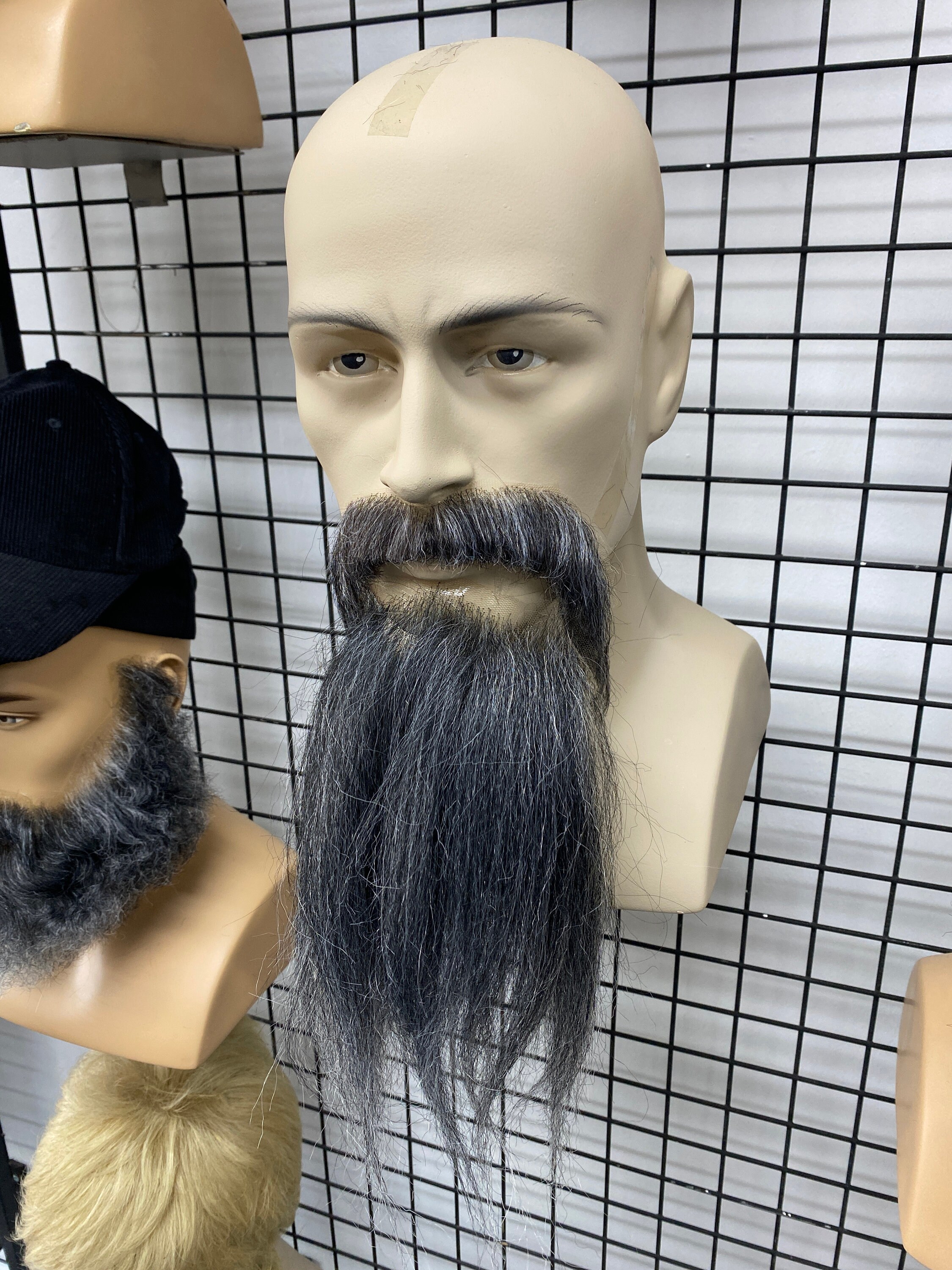 Realistic Fake Beard and Moustache Set. Human Hair Hand Etsy Canada
