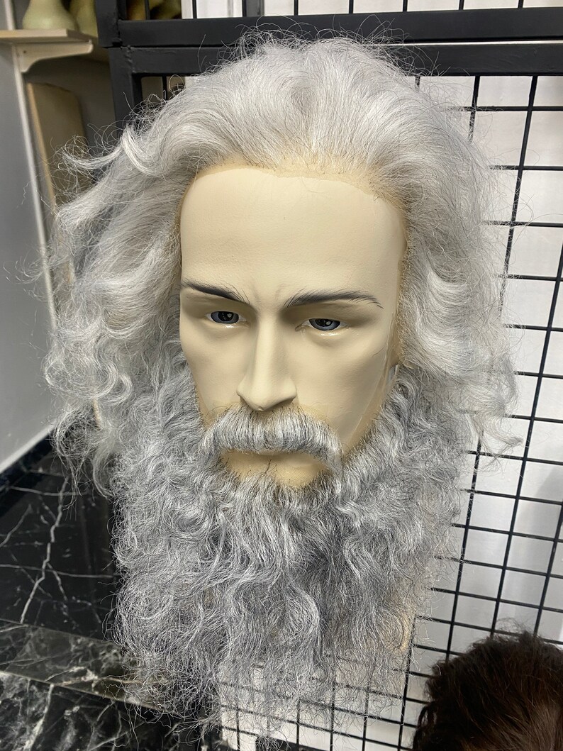 Set of Wig Fake Beard and Fake Mustache Etsy