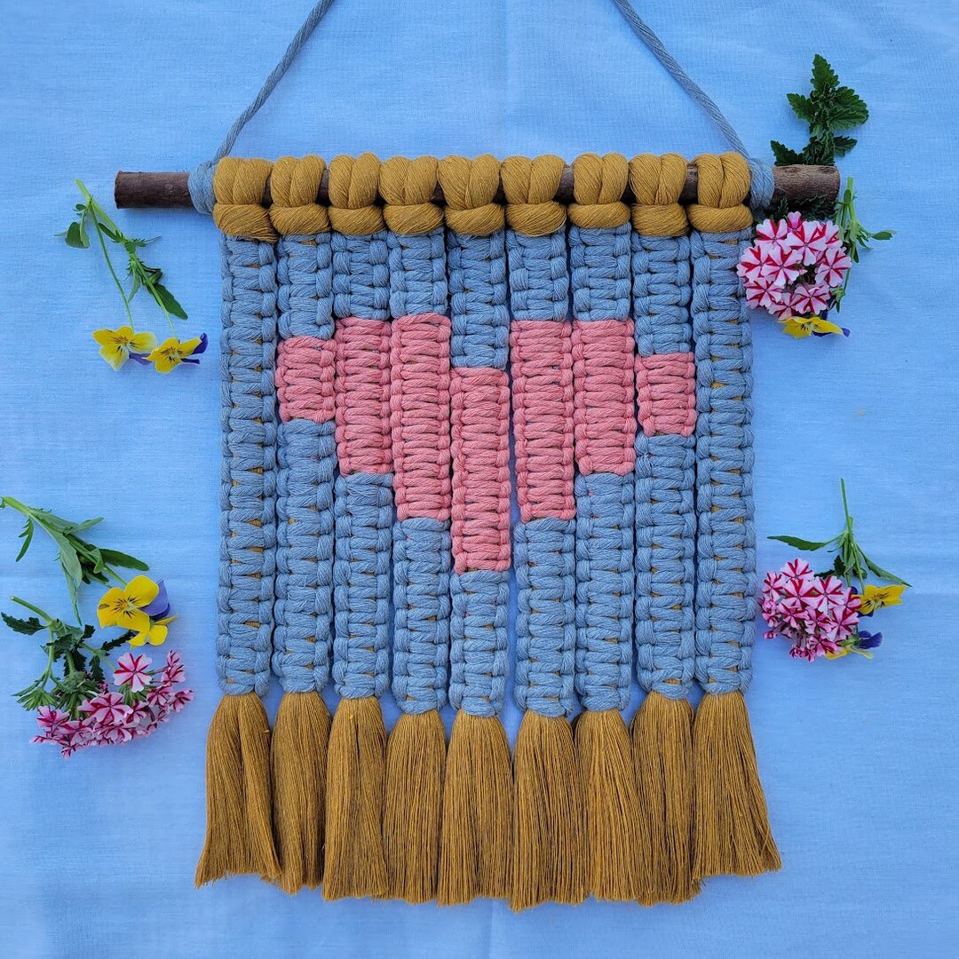 Macrame Heart Wall Hanging, Macrame Home Decor Wall Art, Macrame Wall