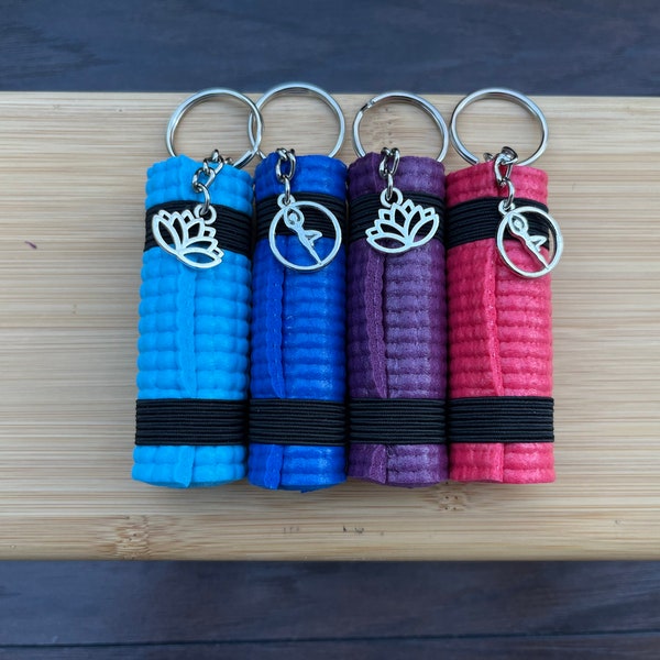 Yoga Mat Keyring Keychain