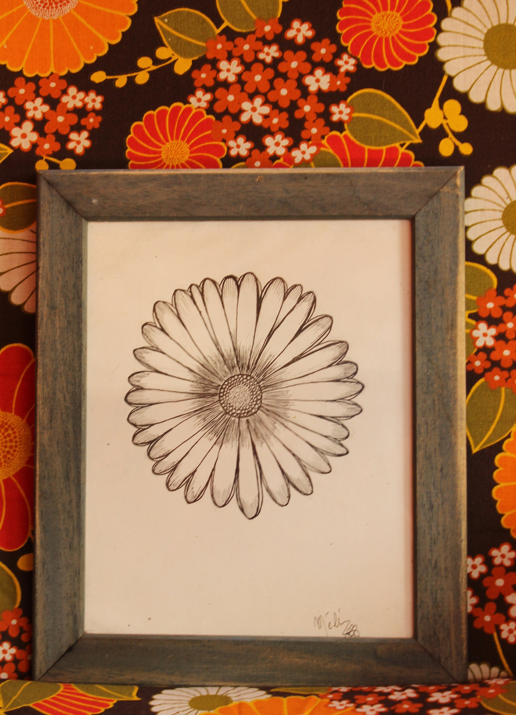 Tournesol Encadré Pour Décoration Murale Fleurie Originale