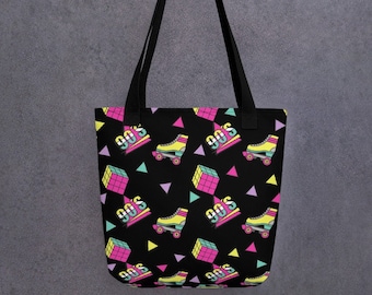 FREE SHIPPING!!! I Love the 90's! 90's Tote Bag, 90's Bag, Purse, 1990's, Gifts for her, Retro Bag, Retro Purse, Vintage bag