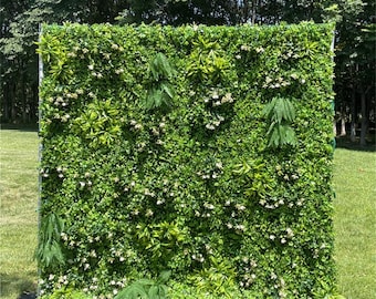 Greenery Flower Wall Backdrop: 8x8 Event Photo Booth Decor