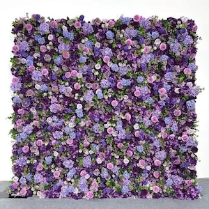 Purple Rose Flower Wall - Wedding Backdrop, Proposal Decor, Event Photo Booth, Floral Display, Rose Wall, Event Decor, Luna Wall, Purple