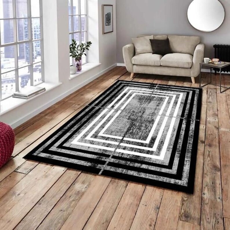 Housse de tapis en soie noire et blanche / Housse de protection élastique / Chiffon de protection pour tapis image 6