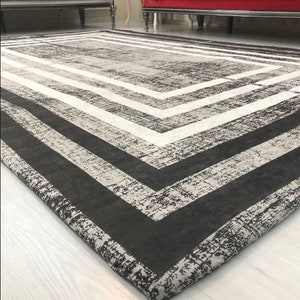 Housse de tapis en soie noire et blanche / Housse de protection élastique / Chiffon de protection pour tapis image 5