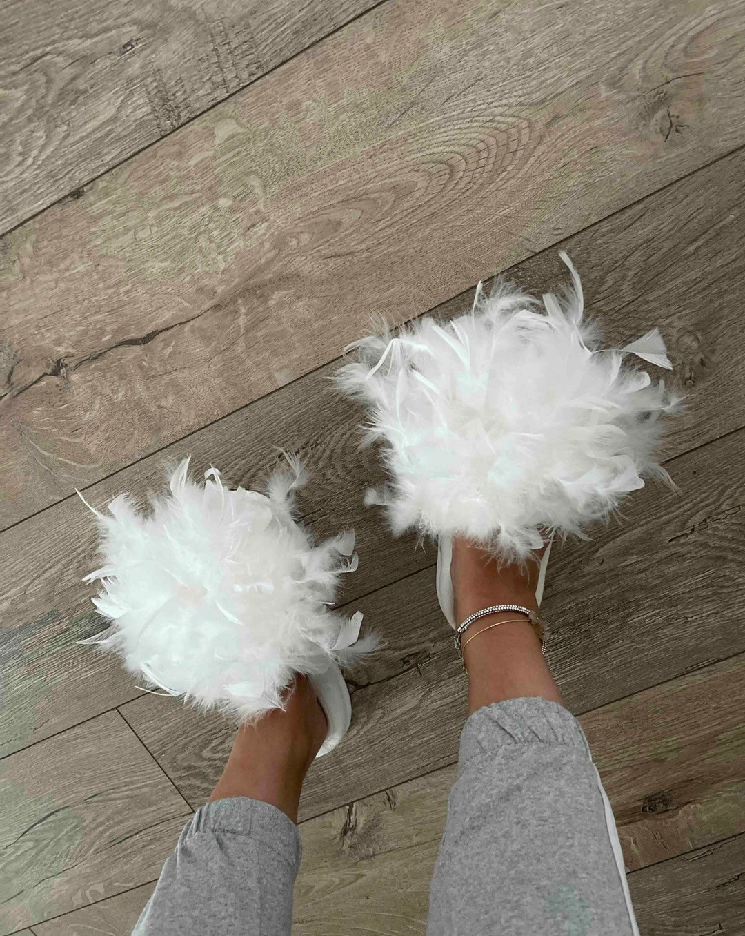Bride Wedding Fluffy Slipper, Bride Slippers, Bridal Slipper, Wedding
