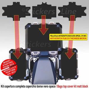 Kit 3 Aufkleber obere Abdeckung BMW R1200 R1250 GS Adv Taschen Aufkleber