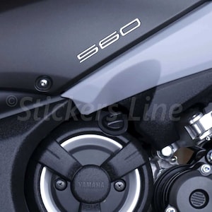 KIT ADESIVI TMAX CARENE POSTERIORI IN RILIEVO 500 530 560 SCRITTE Carbon Look - Foto 7