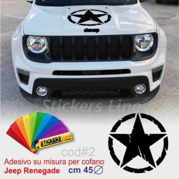 Military star stickers for doors or bonnet compatible for Jeep Renegade used effect sticker U.S.Army