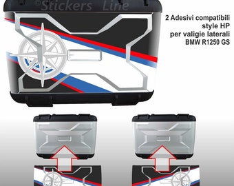 Kit 2 various suitcase stickers BMW R1250 GS HP lc wind rose bags K50 from 2013