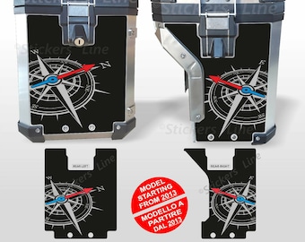 Stickers BMW COMPASS prints suitcases R1200 R1250 GS Adventure bags stickers black