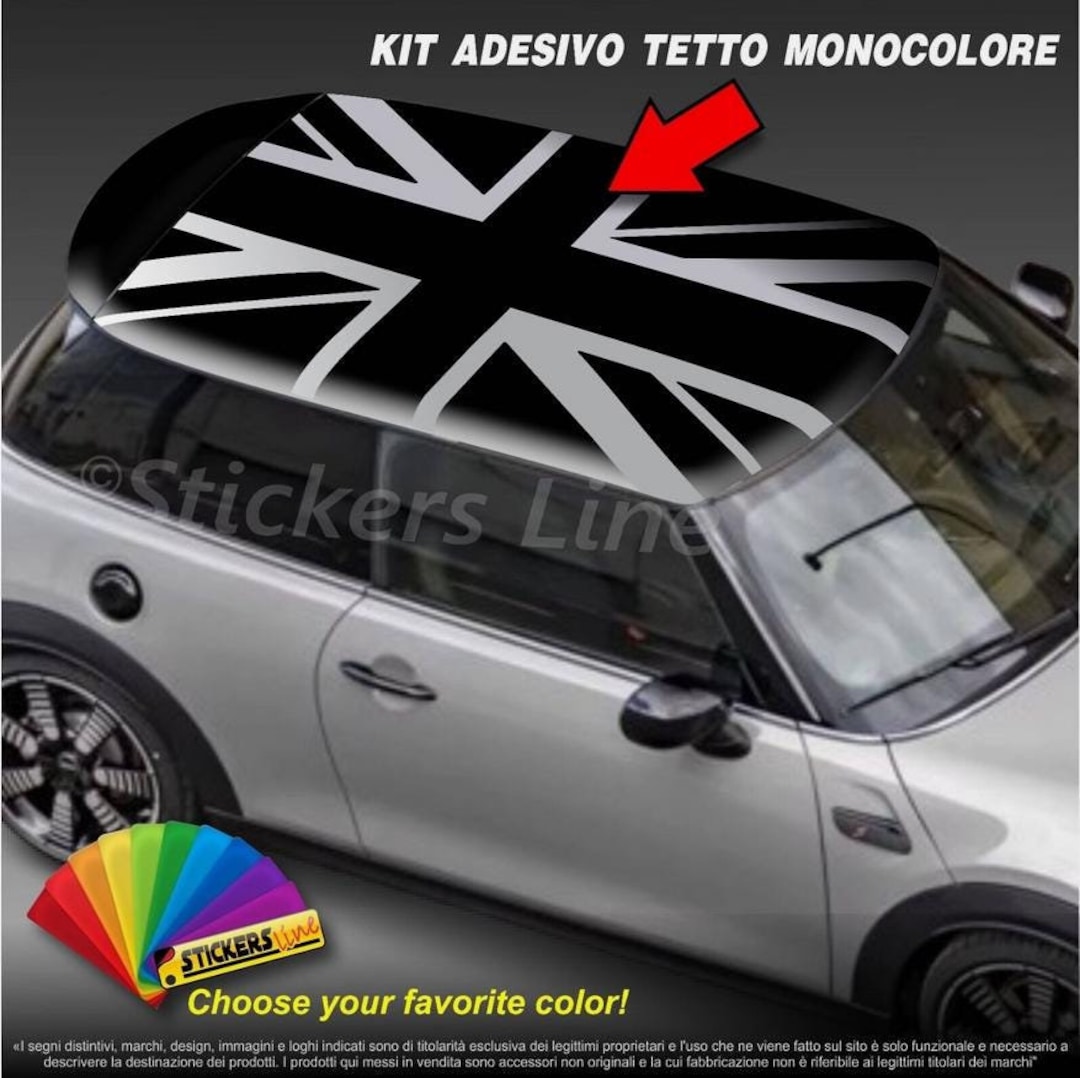 Adesivo Auto Bandiera U24 - 8x5cm, Resistente A Graffi E UV