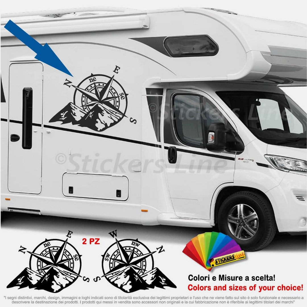 Mountain Wind Rose Compass Stickers for Off-road Camper 4x4 Suitcases ...