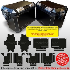 Suitcase stickers kit BMW R1200GS - R1250GS BLACK ANTI-SCRATCH bags stickers from 2013