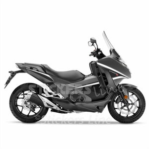 Naklejki na owiewki kompatybilne z Honda INTEGRA 750 dct Sport 2014-2020 BIAŁO/CZARNE