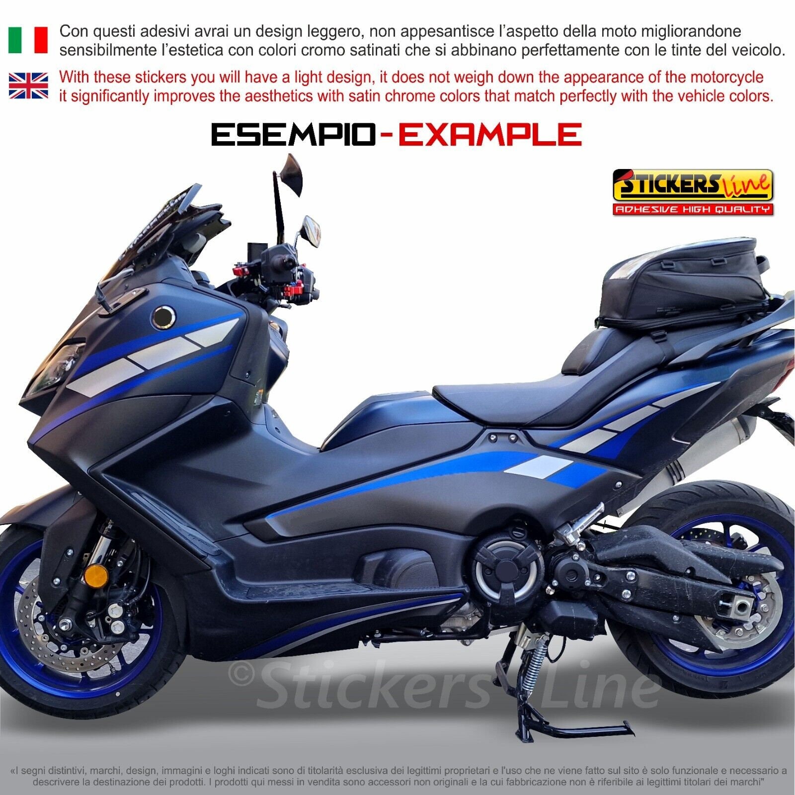 Autocollant 3D Résine Protection Queue Scooter Yamaha Tmax 560 (2022-2024) - Déco Personnalisation