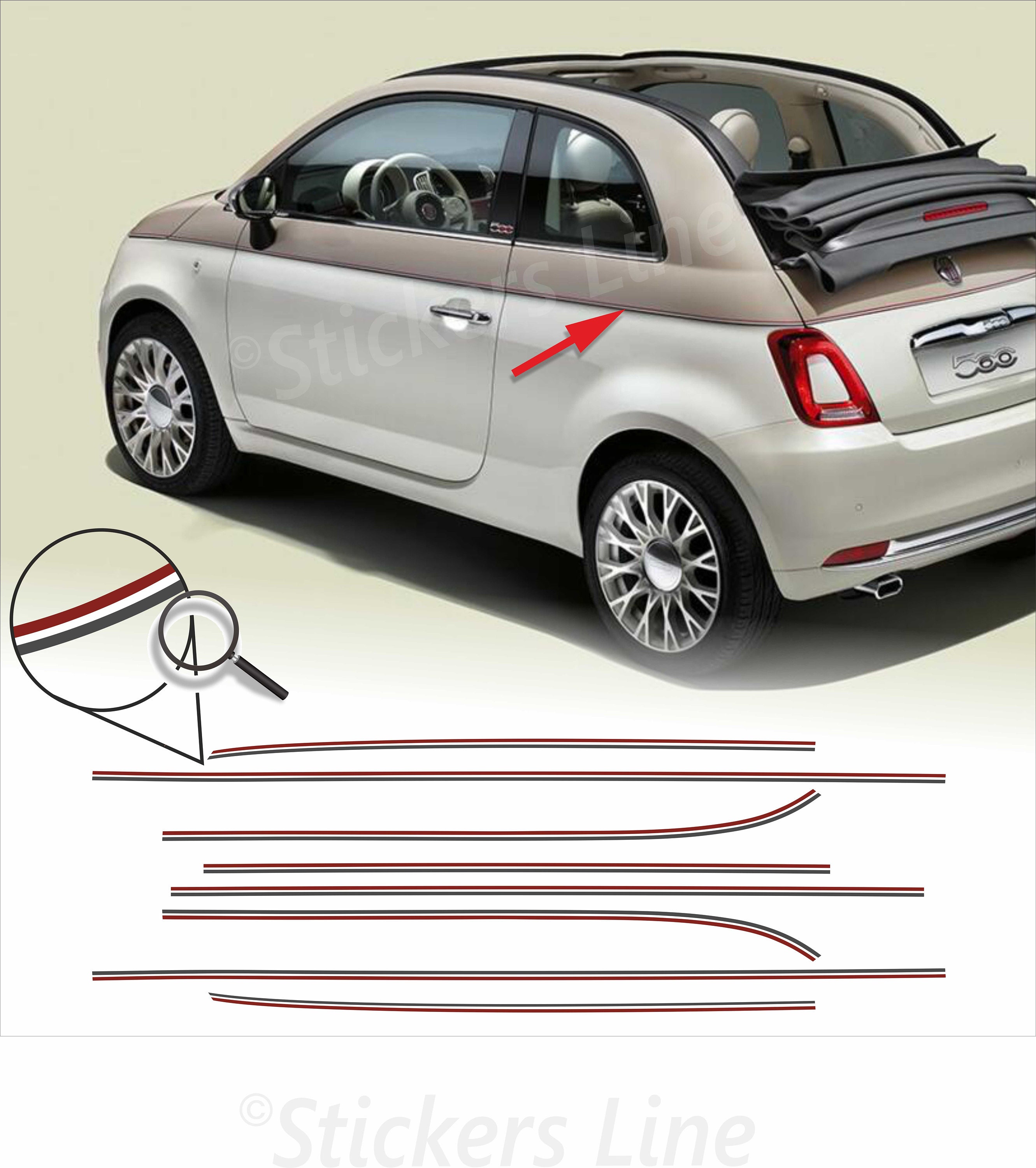 Buy Fiat 500 Stickers Sixtieth Anniversary Adhesive Strips 500C