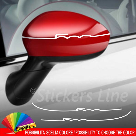 Fiat 500 mirror cap stickers adhesive strips for the mirror cap